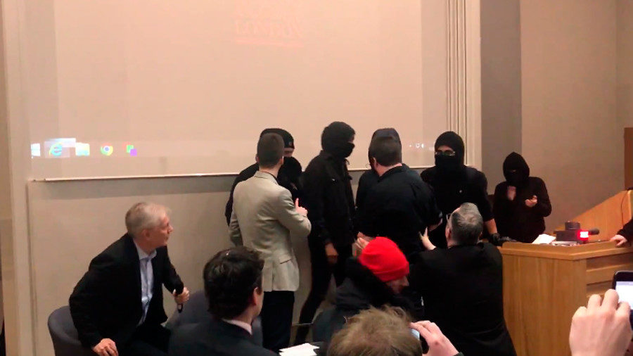 Click to enlarge Antifa disrupts Sargon of Akkad speech kings college london