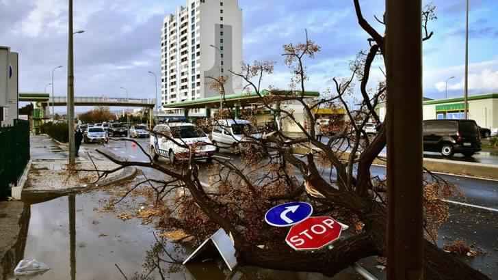 Tornado damage in Faro, Portugal