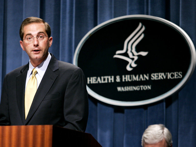 Click to enlarge Alex Azar,