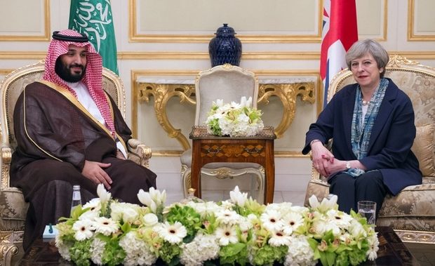 Click to enlarge Mohammed Bin Salman Theresa May