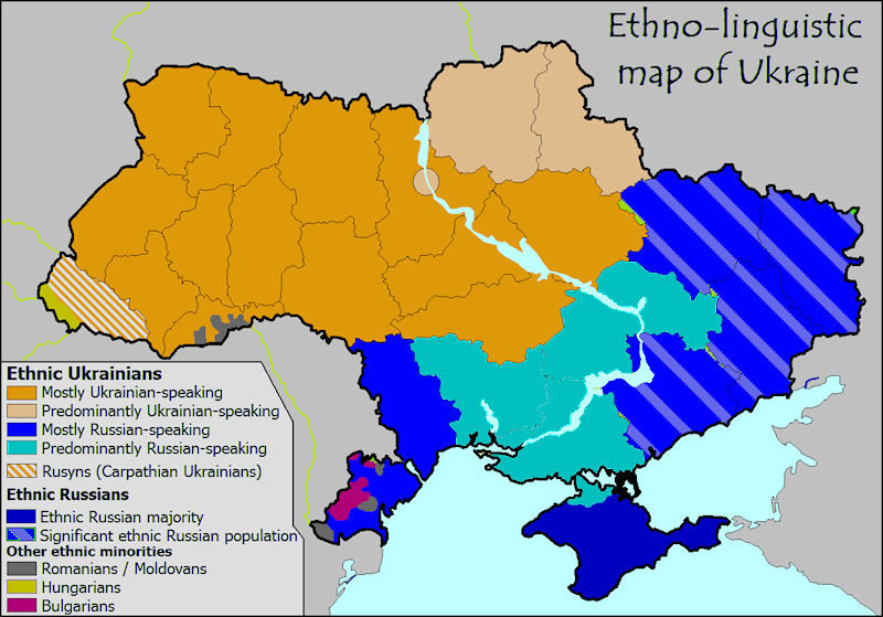 ethno linguistic map Ukraine