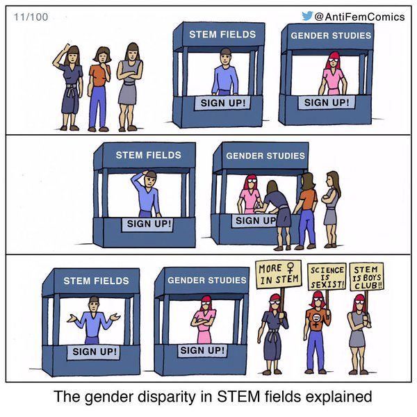 Click to enlarge gender disparity stem fields