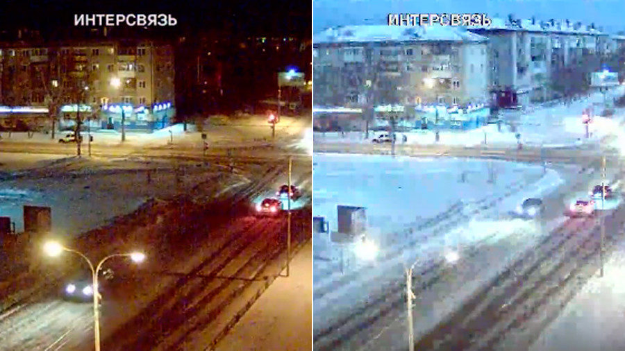 Click to enlarge Meteor fireball over Russian Urals