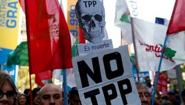 TPP protest Santiago