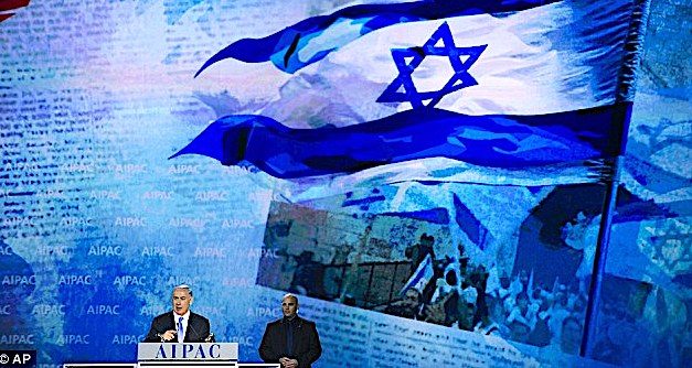 Israhell flag AIPAC