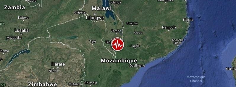 Click to enlarge Rare M5.6 earthquake hits Mozambique followed by M5.2