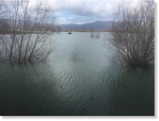 Floods in Shkodër County, Albania, March 2018.