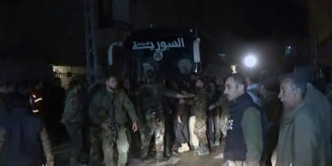 Militants leave Ghouta via al-Wafedeen Camp safe corridor