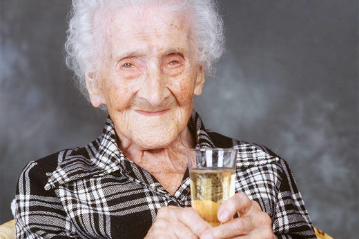 Jeanne Calmert on her 120th birthday.