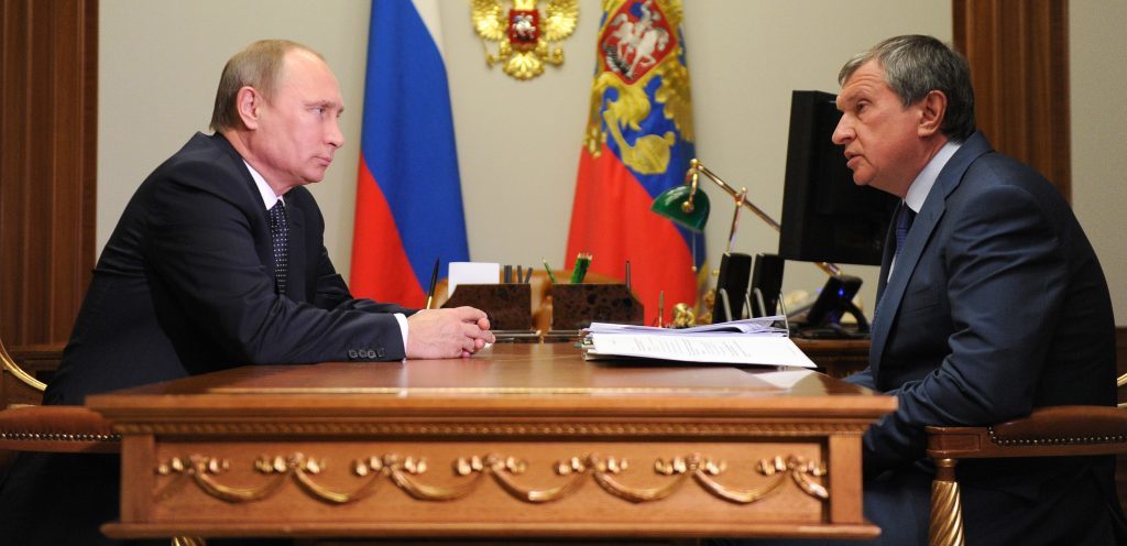 Putin Rosneft CEO Igor Sechin