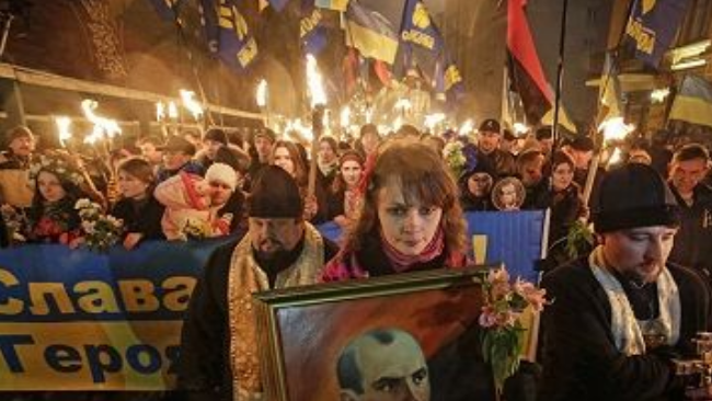 Click to enlarge Ukrainian fascism celebrated