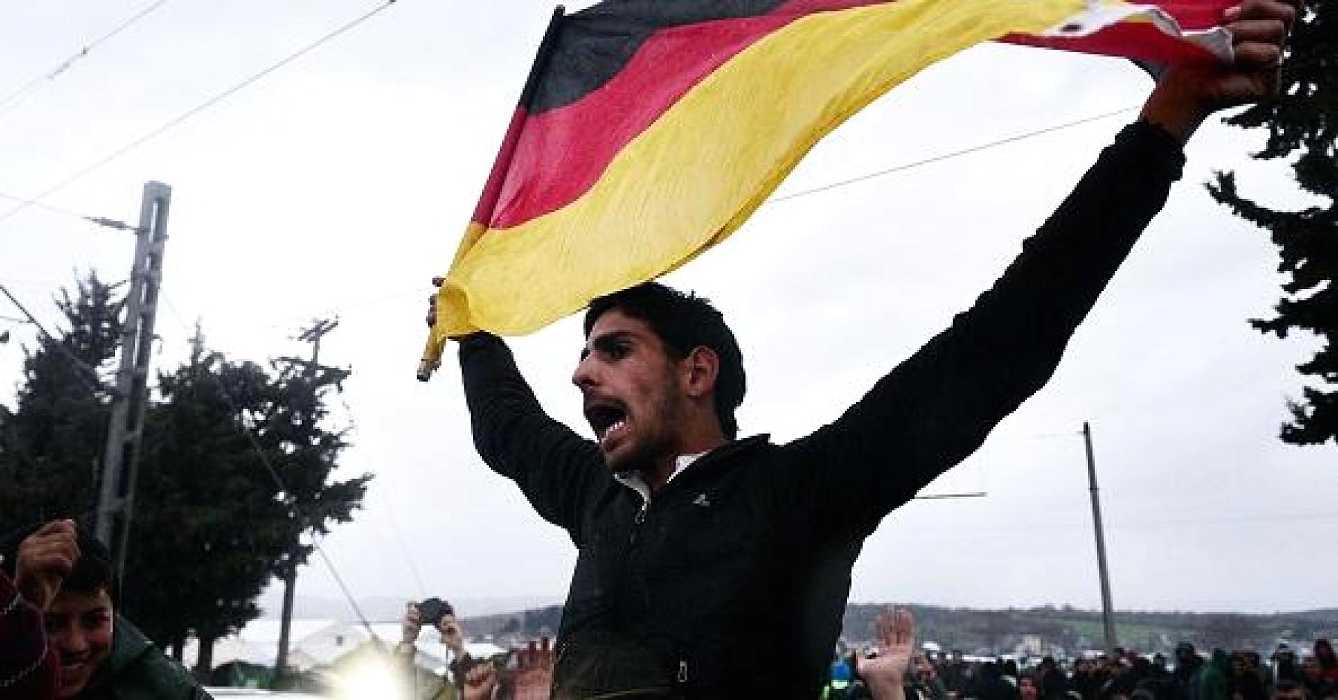 German flag migrant