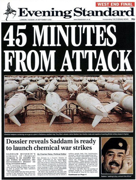 Click to enlarge saddam 45 minutes