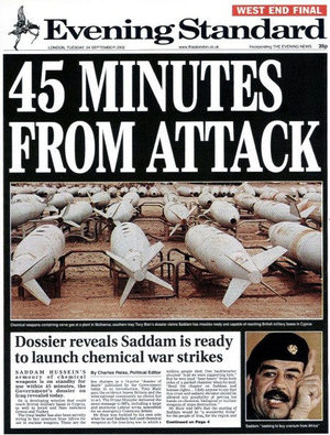 saddam 45 minutes