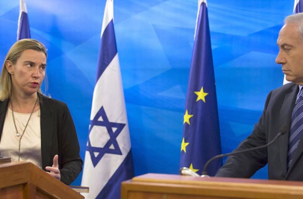 Click to enlarge Europe Israel Mogherini Netanyahu