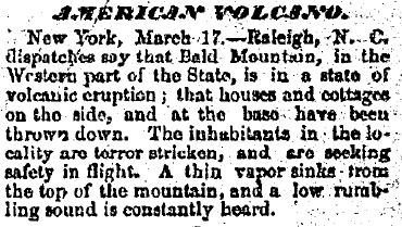 Bald Mountain volcano 1874