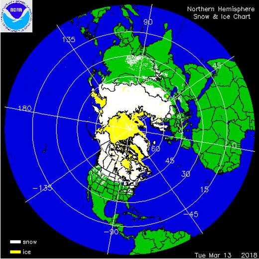 snow cover orther hemisphere 2018