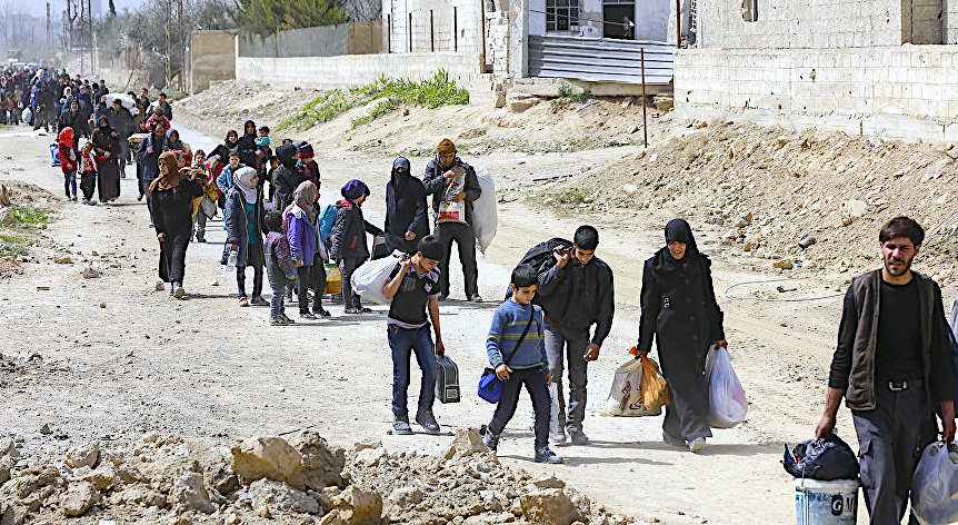 Syrians EGhouta escape