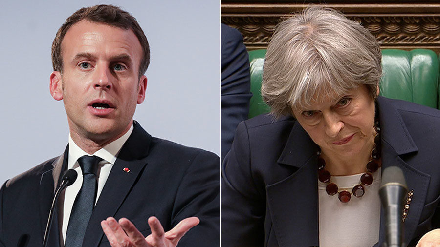 Macron Theresa May