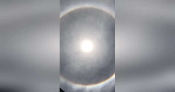 Sun halo over Manila