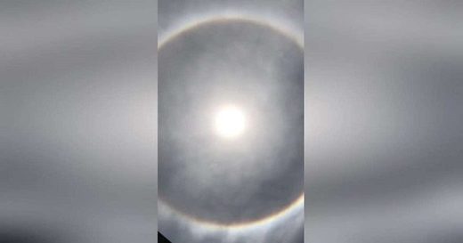 Sun halo over Manila