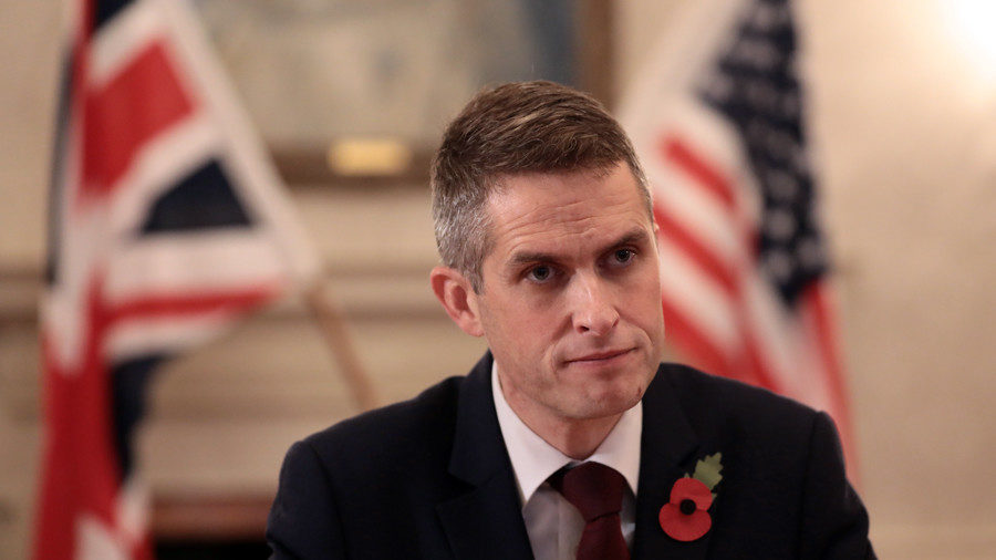 Britain’s Secretary of State for Defence, Gavin Williamson