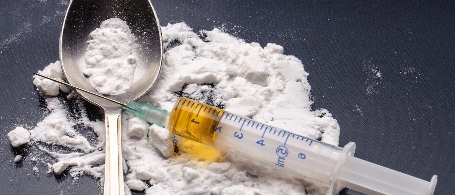 heroin spoon and needle