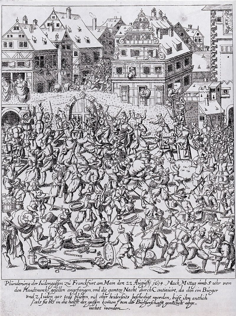 The plundering of the Judengasse (Jewry) in Frankfurt on August 22, 1614