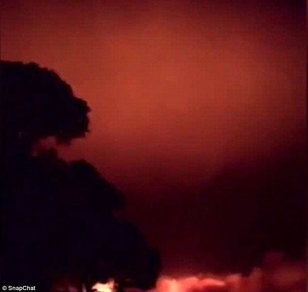 Dramatic video footage shows massive flames and explosions emerging from a substation in Terang, while a grassfire burns out of control in Boorcan, 199km west of Melbourne