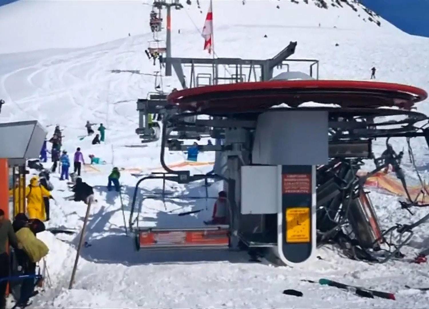 Shocking video of ski lift spinning out of control in Georgia, at least 8 injured