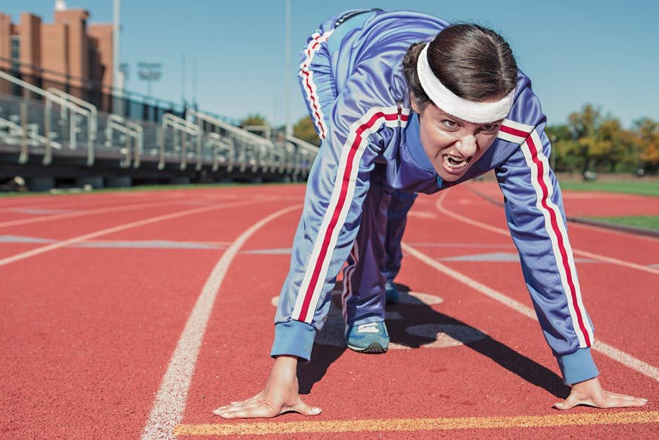 runner on track