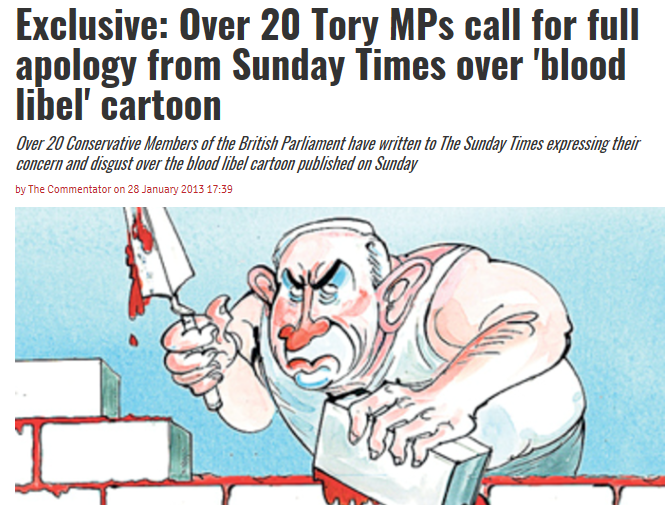 The Sunday Times 'Blood Libel' Cartoon