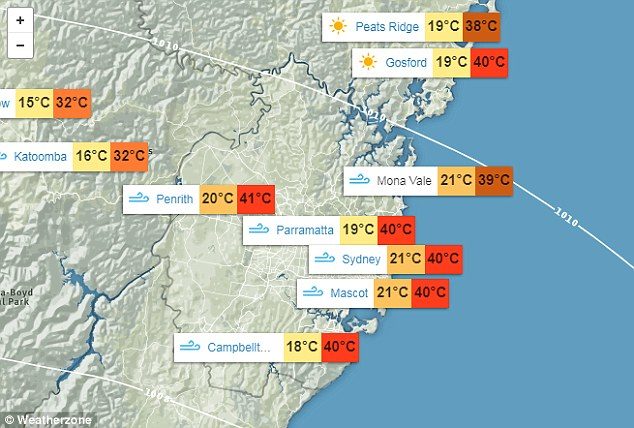 Click to enlarge Record high temps in Australia