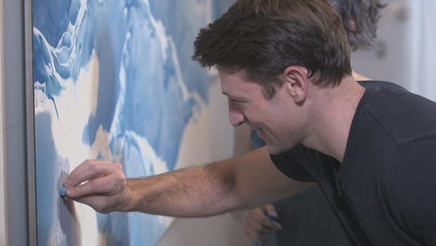 Click to enlarge Tony Dokoupil painting, handiwork brain health