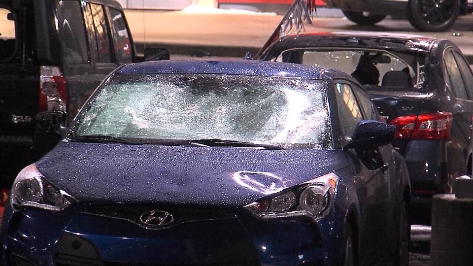 Huge hailstones smashed Cullman, Alabama