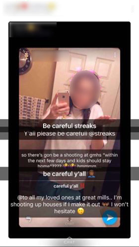 snapchat school shooting Great Mills