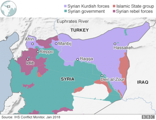 Turkey Erdogan army Afrin map