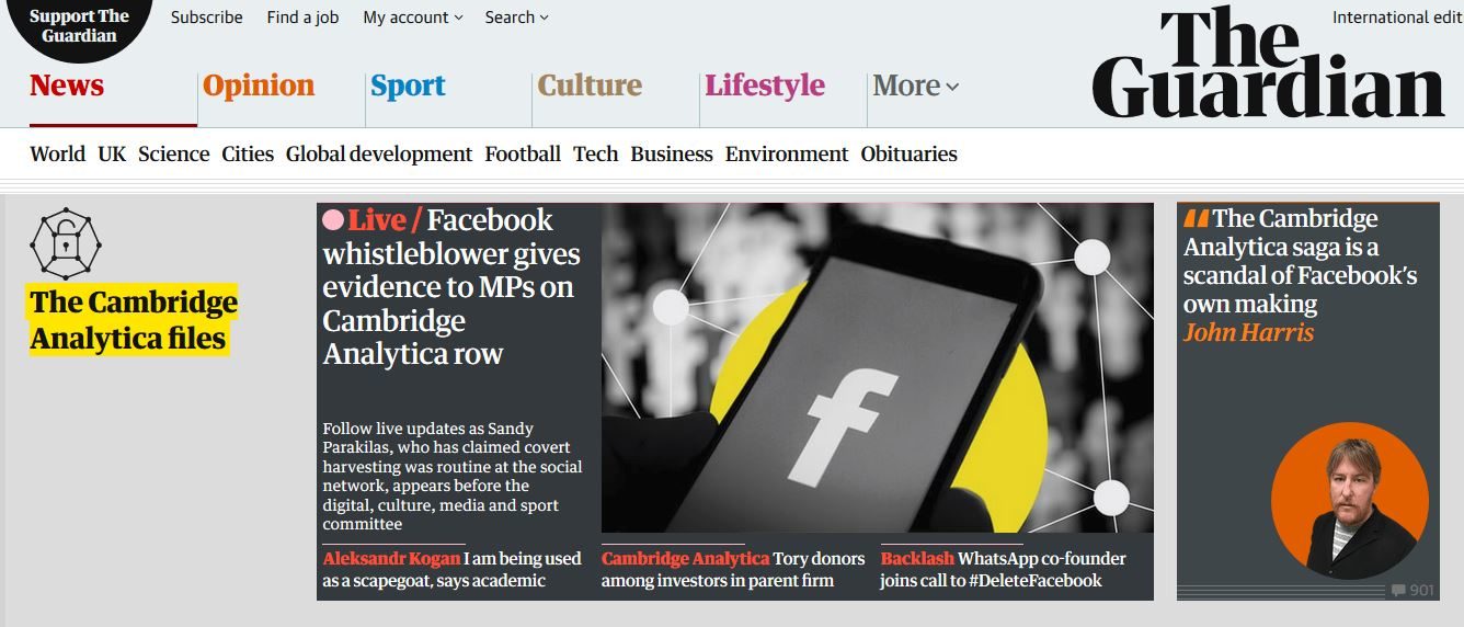 Guardian Cambridge Analytica