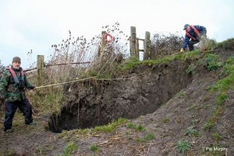 The huge sinkhole