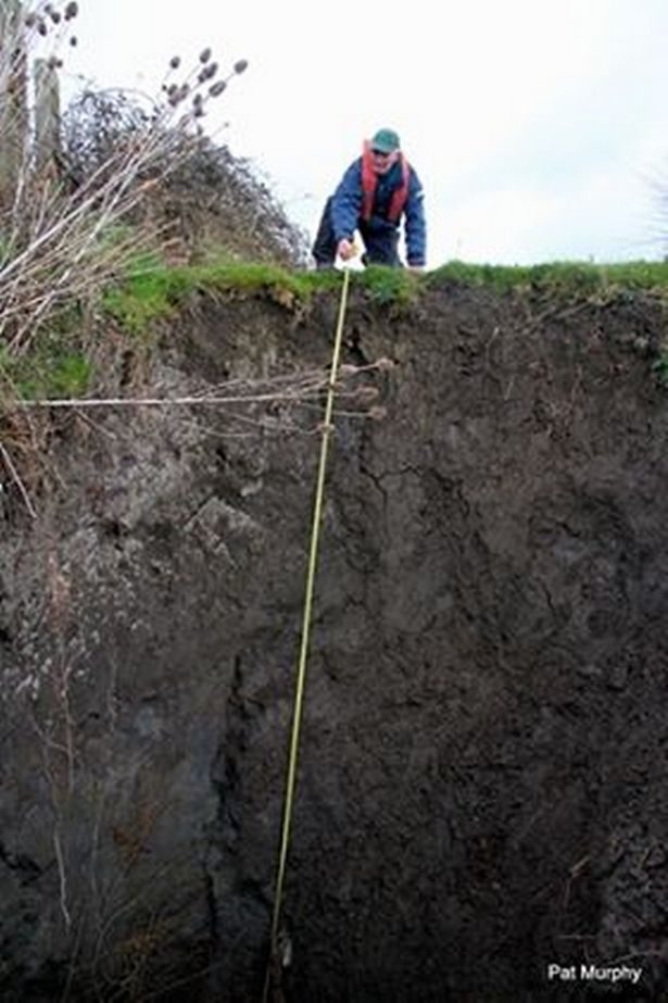 The sinkhole was 25ft deep