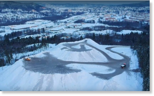 How to make a mountain out of a snow hill.