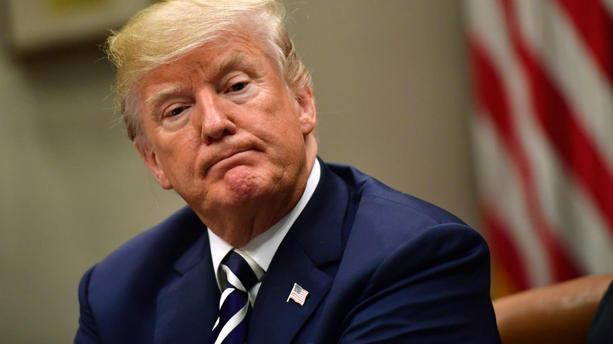 Trump pensive