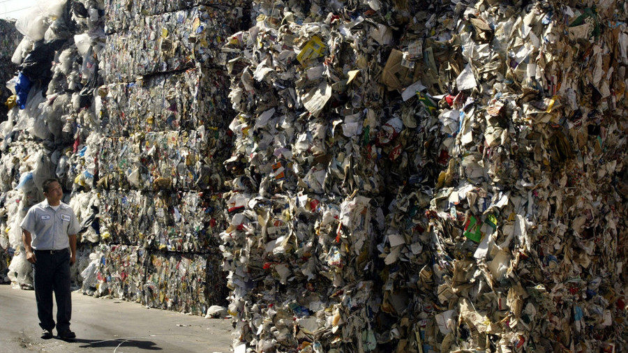 China dumps trash