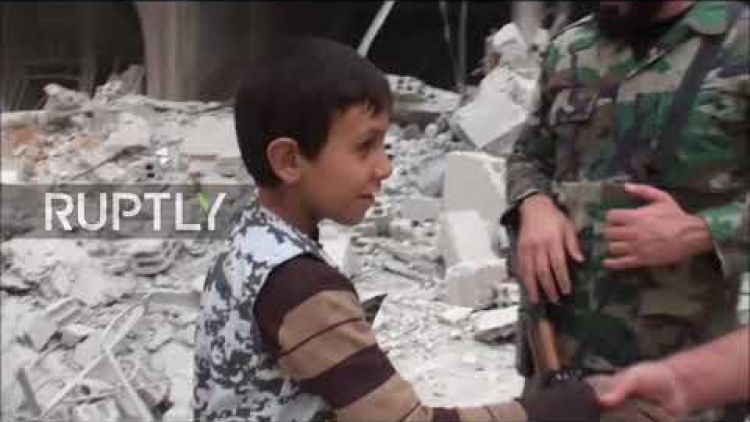 East ghouta residents welcome syrian army
