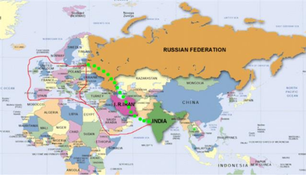 Click to enlarge The International North-South Transport Corridor