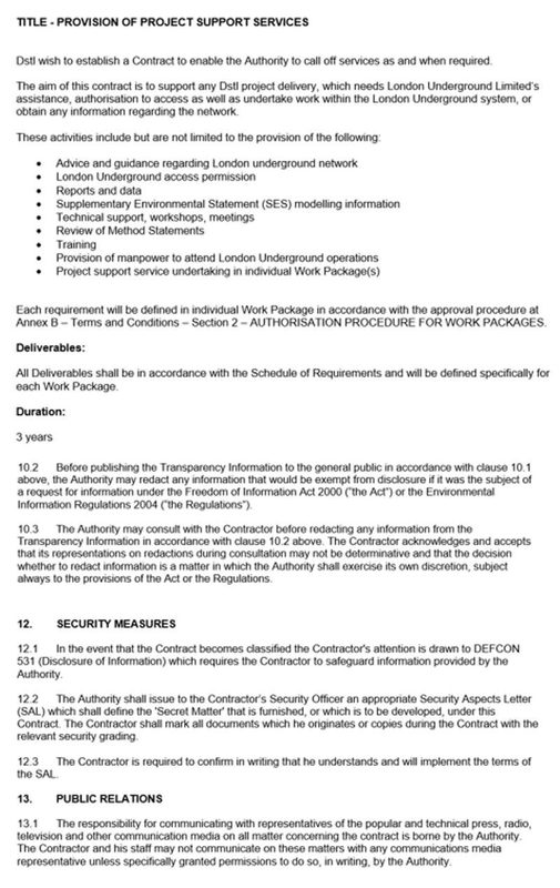 homeland security agreement London Underground