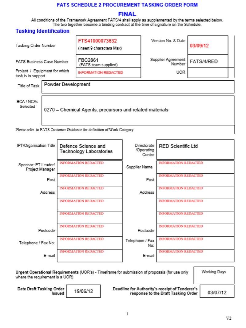 private contract chemical weapons porton down