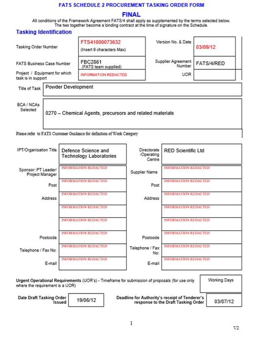 Click to enlarge private contract chemical weapons porton down