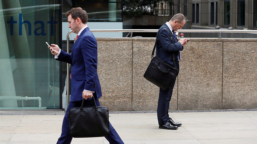 businessmen cell phones
