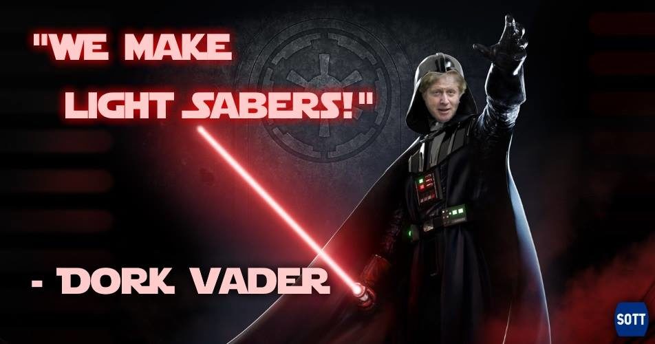 Click to enlarge Boris Johnson light sabers